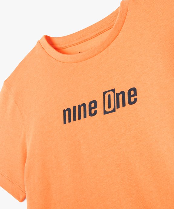 Tee-shirt droit à manches courtes et empiècements garçon vue2 - GEMO (ENFANT) - GEMO