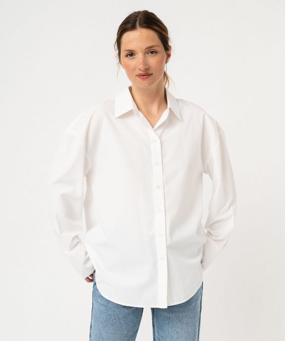 Chemise oversize unie femme vue1 - GEMO(FEMME PAP) - GEMO