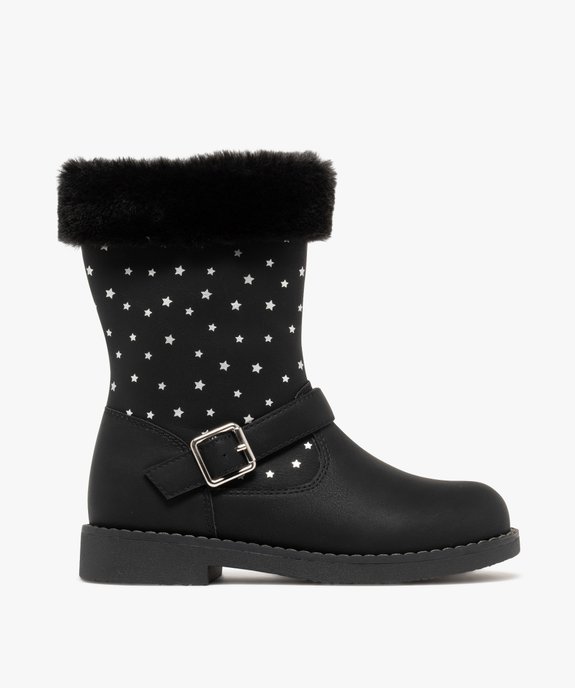 Bottines fille fourrées et à col duveteux avec étoiles brillantes vue1 - LOVELY WINGS - GEMO