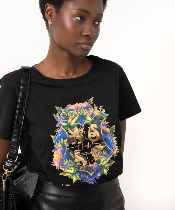 Tee-shirt à manches courtes avec motif pailleté femme - Harry Potter vue2 - HARRY POTTER - GEMO