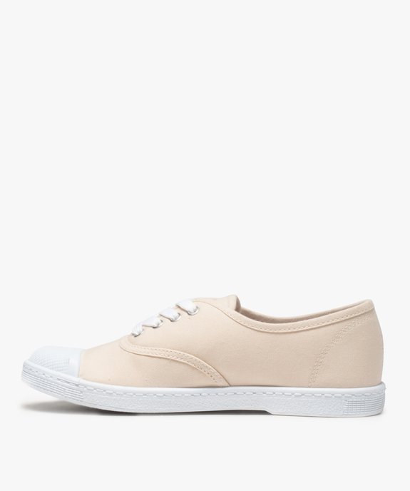 Baskets en toile avec lacets et bout renforcé femme vue3 - VALENTINA BALDA - GEMO