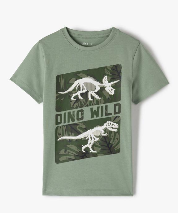Tee-shirt garçon à manches courtes et grand imprimé vue1 - GEMO (ENFANT) - GEMO