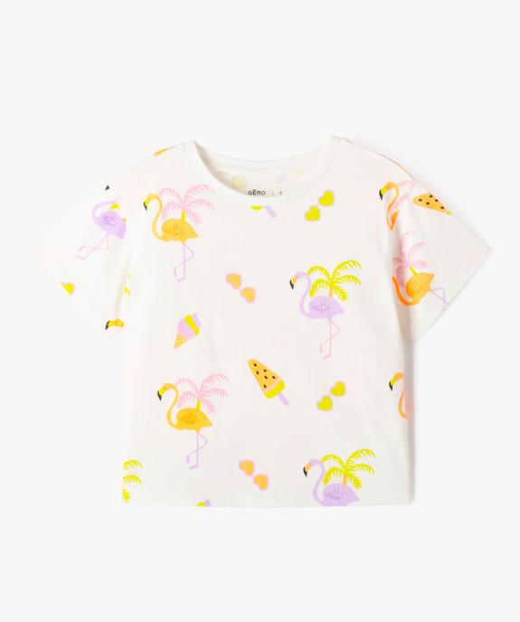 Tee-shirt à manches courtes coupe oversize fille vue1 - GEMO (ENFANT) - GEMO