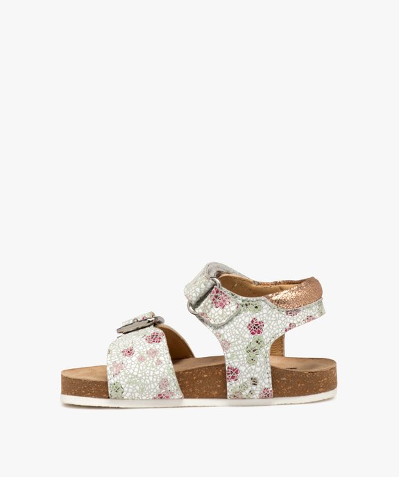 Sandales bébé fille à brides ajustables à motif fleuri – NA!  vue3 - NA! - GEMO