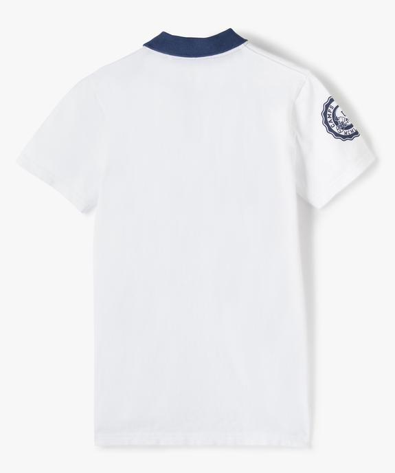 Polo garçon en maille piquée imprimée - Camps United vue3 - CAMPS UNITED - GEMO