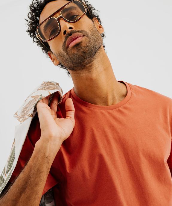 Tee-shirt à manches courtes et col rond homme vue2 - GEMO 4G HOMME - GEMO