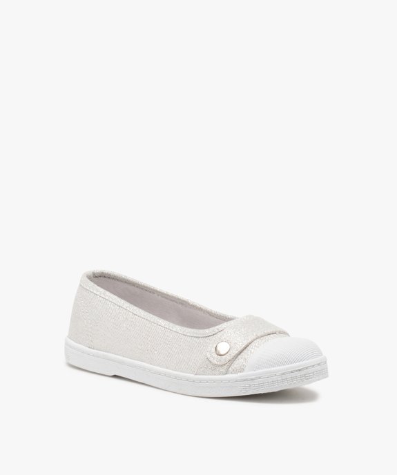 Ballerines fille en toile avec bout renforcé vue2 - GEMO (ENFANT) - GEMO