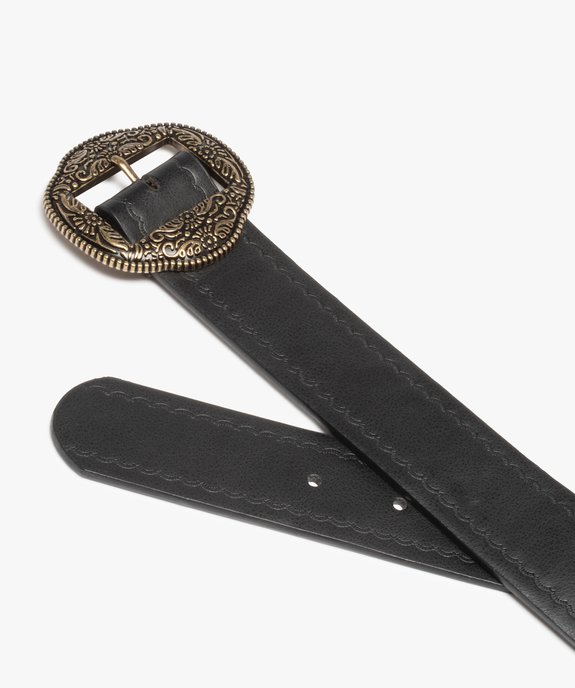 Ceinture femme avec boucle métallique ciselée vue2 - GEMO (ACCESS) - GEMO