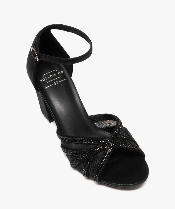 Sandales à talon brillantes à strass femme vue6 - FOLLOW ME - GEMO
