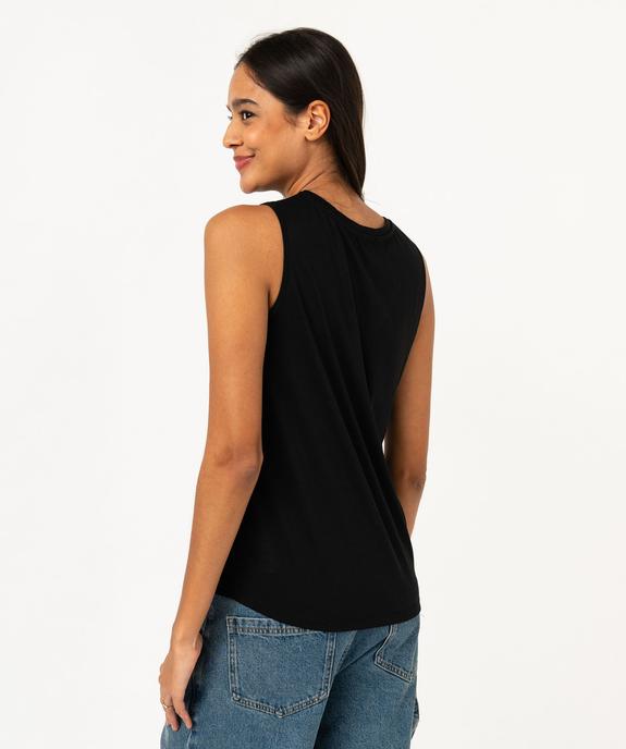 Débardeur col V brillant en maille fluide femme vue3 - GEMO 4G FEMME - GEMO
