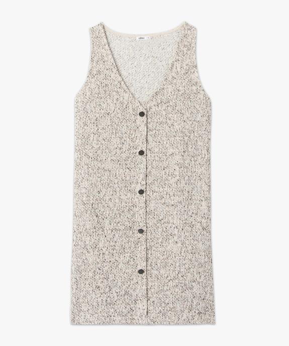 Robe femme en maille aspect tweed avec fil pailleté vue4 - GEMO(FEMME PAP) - GEMO
