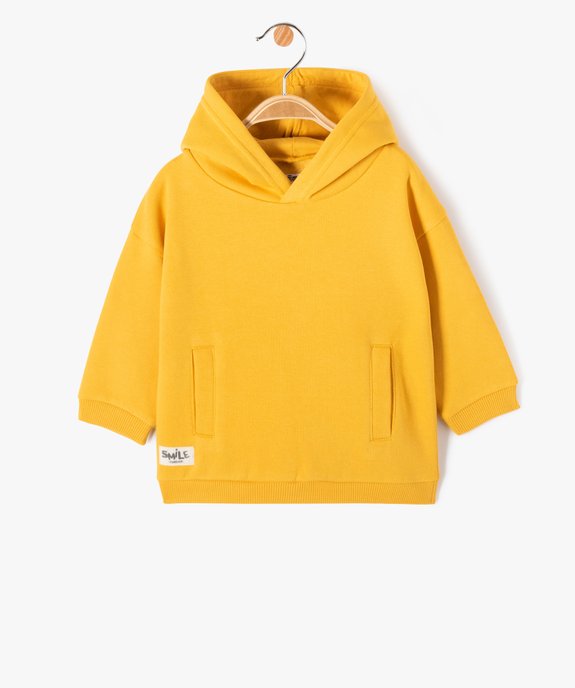 Sweat à capuche en molleton doux bébé garçon vue1 - GEMO 4G BEBE - GEMO