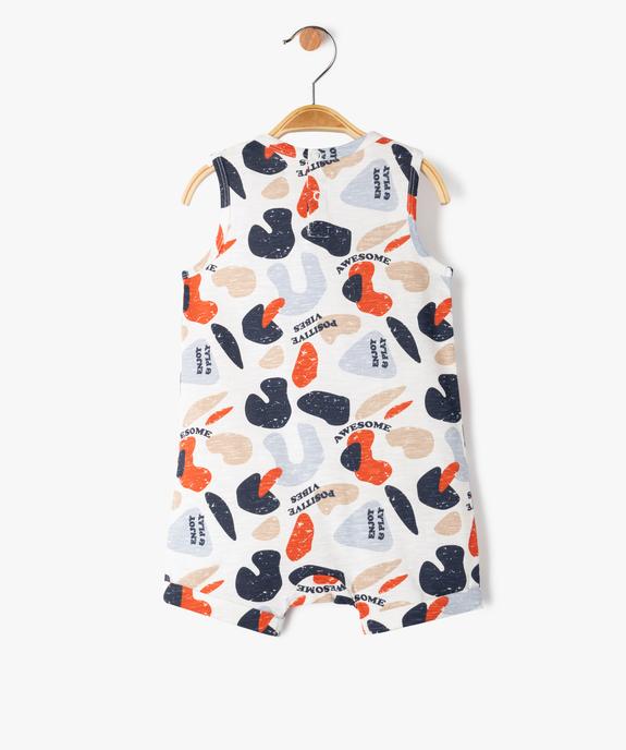 Combishort avec inscription bébé garçon vue4 - GEMO(BEBE DEBT) - GEMO