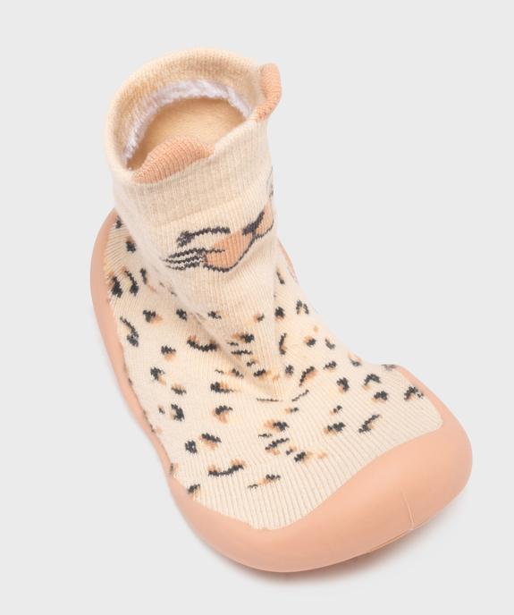 Chaussons avec tige chaussette à motif léopard bébé fille vue5 - GEMO (ENFANT) - GEMO