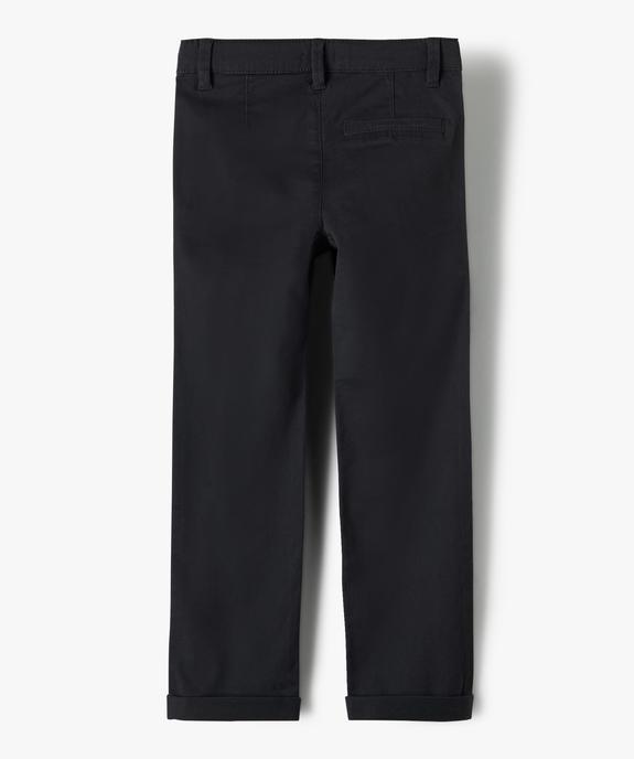 Pantalon chino en coton garçon vue3 - GEMO 4G GARCON - GEMO