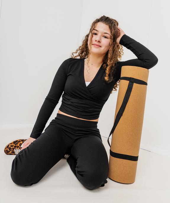 Tee-shirt manches longues cache-cœur fille vue1 - GEMO 4G FILLE - GEMO