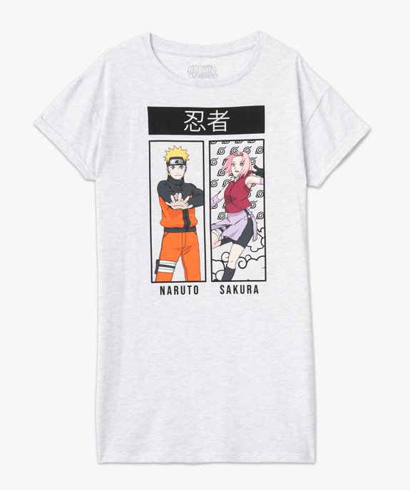 Chemise de nuit à manches courtes avec motifs manga femme - Naruto vue4 - NARUTO - GEMO