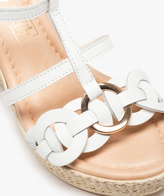 Sandales femme à talon dessus cuir style marin - Tanéo vue6 - TANEO - GEMO