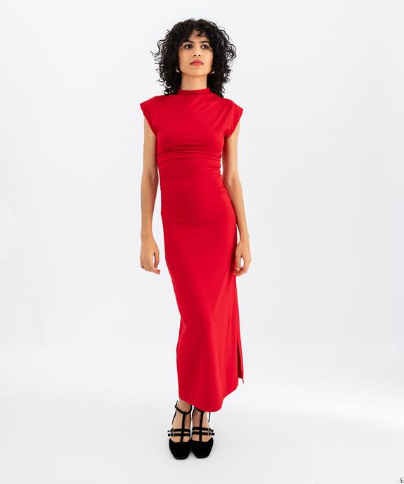 Robe longue en microfibre à manches courtes femme  vue2 - GEMO(FEMME PAP) - GEMO