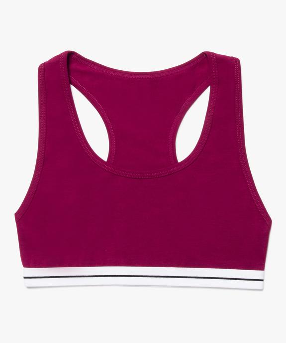 Brassière avec dos nageur fille vue1 - GEMO 4G FILLE - GEMO