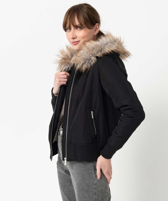 Blouson femme à capuche avec doublure chaude vue1 - GEMO(FEMME PAP) - GEMO