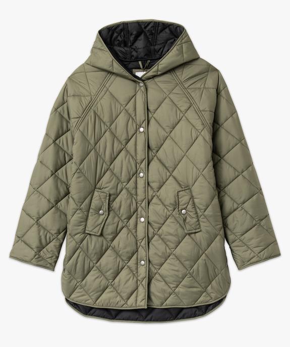 Manteau à capuche matelassé femme vue5 - GEMO 4G FEMME - GEMO