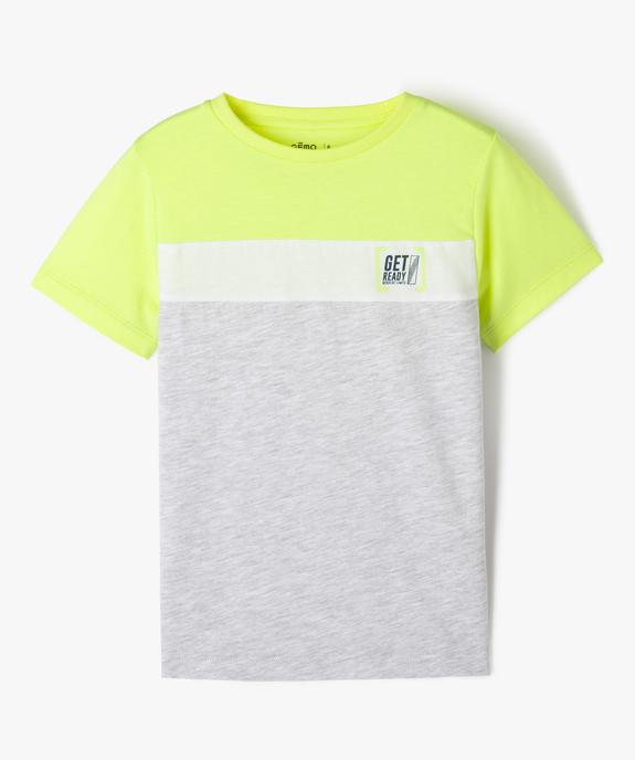 T-shirt color-block à message garçon vue1 - GEMO (ENFANT) - GEMO