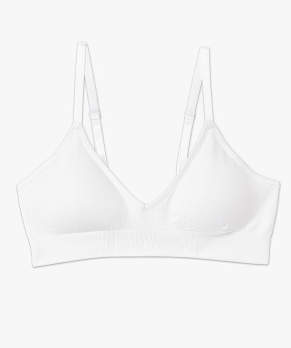 Brassière triangle sans armatures avec mousses amovibles vue8 - GEMO 4G FEMME - GEMO
