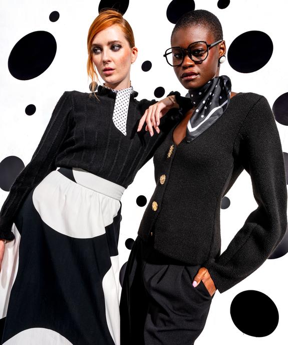 Gilet col V avec boutons fantaisie femme vue6 - GEMO(FEMME PAP) - GEMO