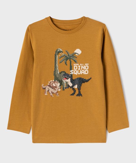 Tee-shirt manches longues avec motif dinosaures garçon vue2 - GEMO 4G GARCON - GEMO