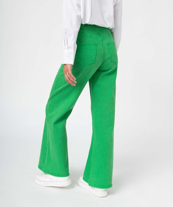 Jean femme « wide leg » taille haute coloré vue3 - GEMO(FEMME PAP) - GEMO