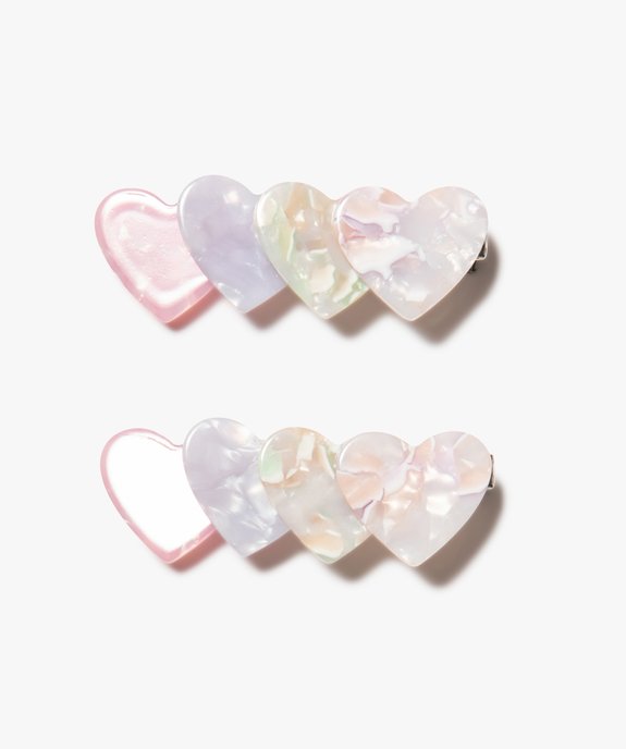 Pinces à cheveux fille avec motif cœurs nacrés (lot de 2) vue1 - GEMO (ACCESS) - GEMO