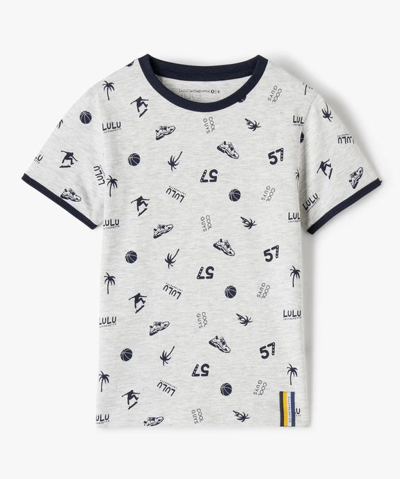 Tee-shirt imprimé manches courtes garçon vue1 - LULUCASTAGNETTE - GEMO