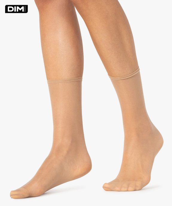 Socquettes femme transparentes Beauty Resist (lot de 4) - Dim vue1 - DIM - GEMO