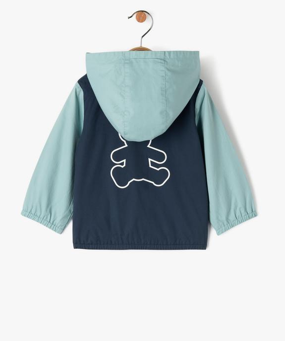 Blouson à capuche tricolore bébé garçon - LuluCastagnette vue4 - LULUCASTAGNETTE - GEMO