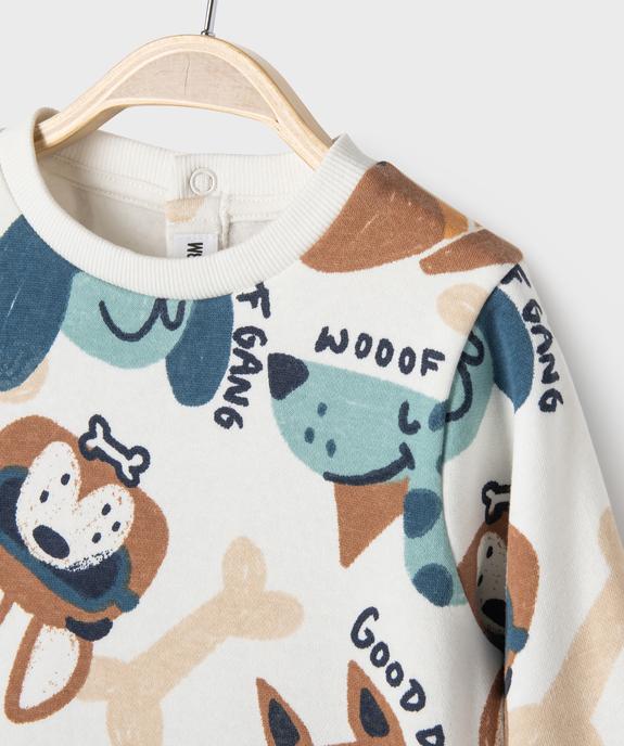 Sweat à motifs chiens bébé garçon vue2 - GEMO 4G BEBE - GEMO