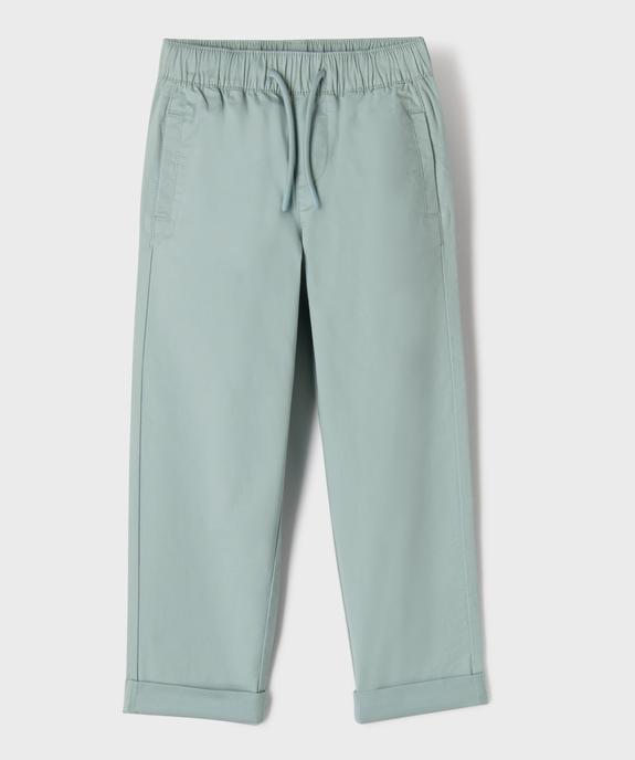 Pantalon chino avec taille ajustable garçon vue1 - GEMO (ENFANT) - GEMO