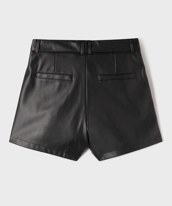 Short ample en cuir imitation fille - GEMO (JUNIOR) Short ample en cuir imitation fille vue3 - GEMO (JUNIOR) - GEMO