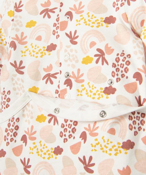 Pyjama bébé fille à motifs fleuris et arc-en-ciel vue2 - GEMO(BB COUCHE) - GEMO