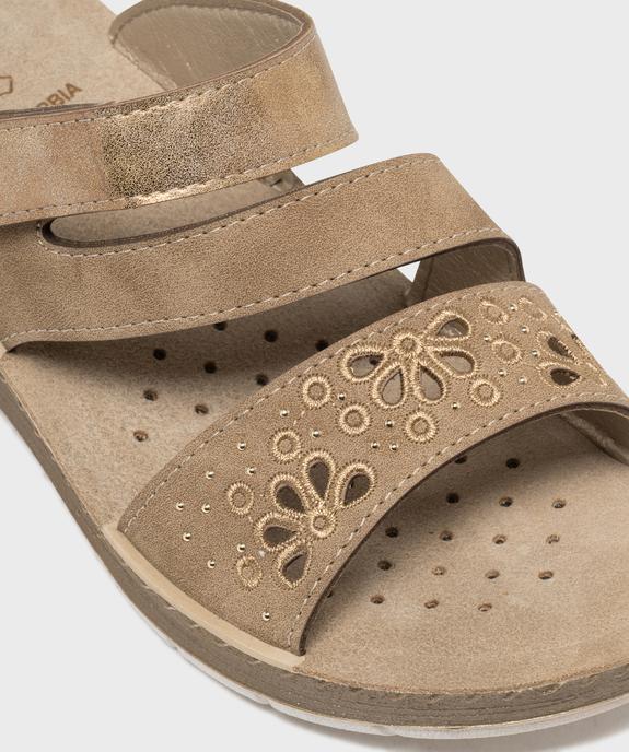 Mules confort à brides fantaisie avec scratch femme vue6 - G'FLEX - GEMO