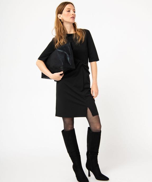 Robe à manches courtes avec effet noué femme vue5 - GEMO(FEMME PAP) - GEMO