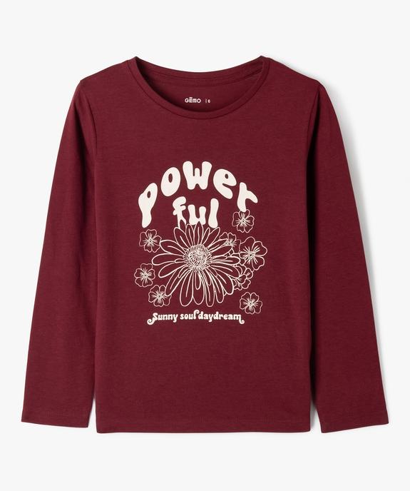 Tee-shirt à manches longues avec motif fille vue1 - GEMO (ENFANT) - GEMO