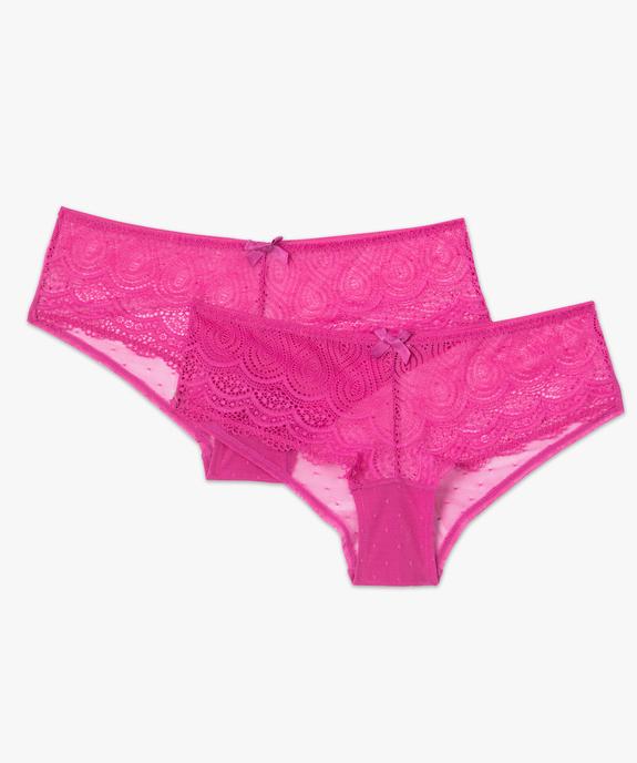 Shorty en dentelle et tulle femme (lot de 2) vue4 - GEMO(HOMWR FEM) - GEMO