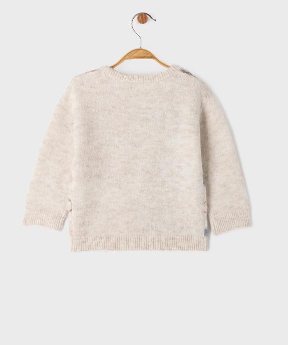 Pull à motif jacquard bébé fille vue4 - GEMO(BEBE DEBT) - GEMO