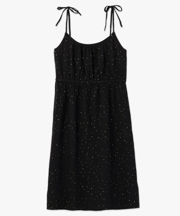 Robe de grossesse à fines bretelles en gaze de coton vue4 - GEMO (MATER) - GEMO