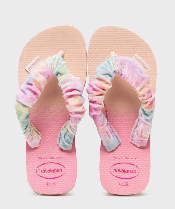 Tongs Kids Fluffy avec brides en velours fille - Havaianas vue2 - HAVAIANAS - GEMO