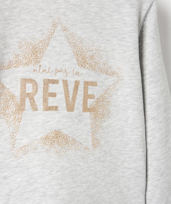 Sweat fille non molletonné avec motif pailleté vue2 - GEMO (ENFANT) - GEMO