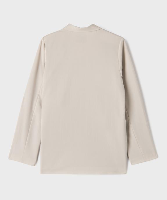 Veste blazer avec fermeture liens à nouer fille vue3 - GEMO (JUNIOR) - GEMO