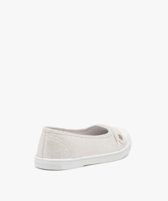 Ballerines fille en toile avec bout renforcé vue4 - GEMO (ENFANT) - GEMO