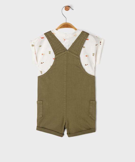 Ensemble 2 pièces bébé garçon tee-shirt et salopette vue5 - GEMO(BEBE DEBT) - GEMO